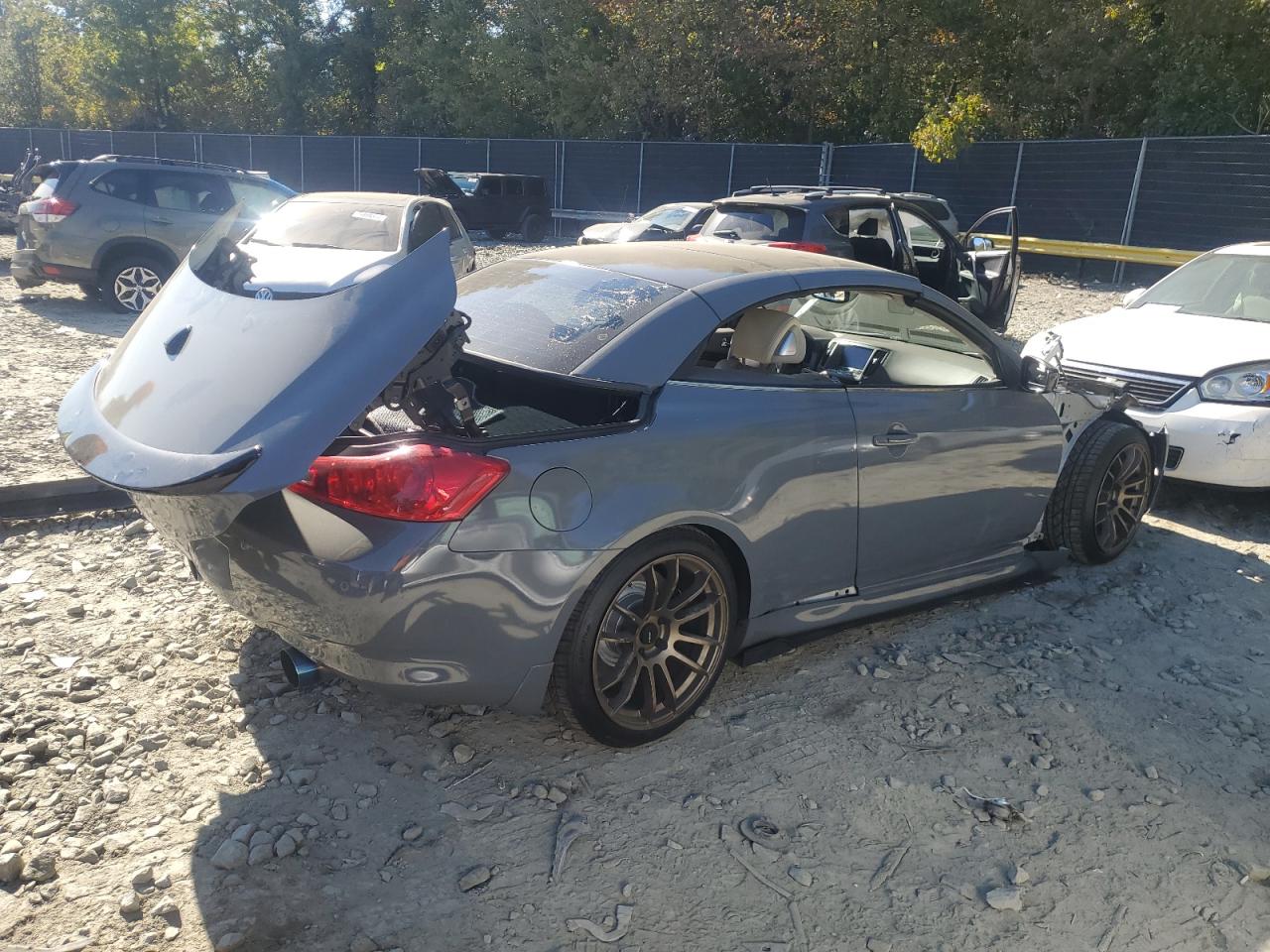 2012 Infiniti G VIN JN1CV6FE7CM201768 Copart auction photo, all over damage thumbnail 3