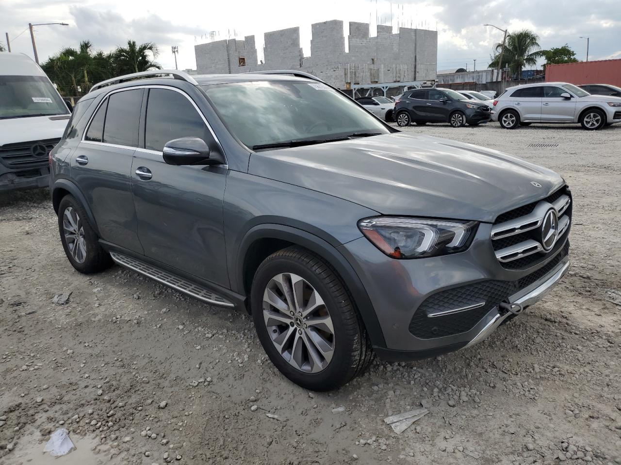 2022 Mercedes-Benz GLE VIN 4JGFB4KB5NA698600 Copart auction photo, side / front end damage thumbnail 4