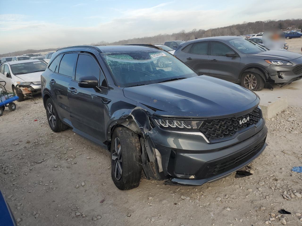 2023 KIA Sorento VIN 5XYRL4LC3PG187850 Copart auction photo, all over damage thumbnail 4