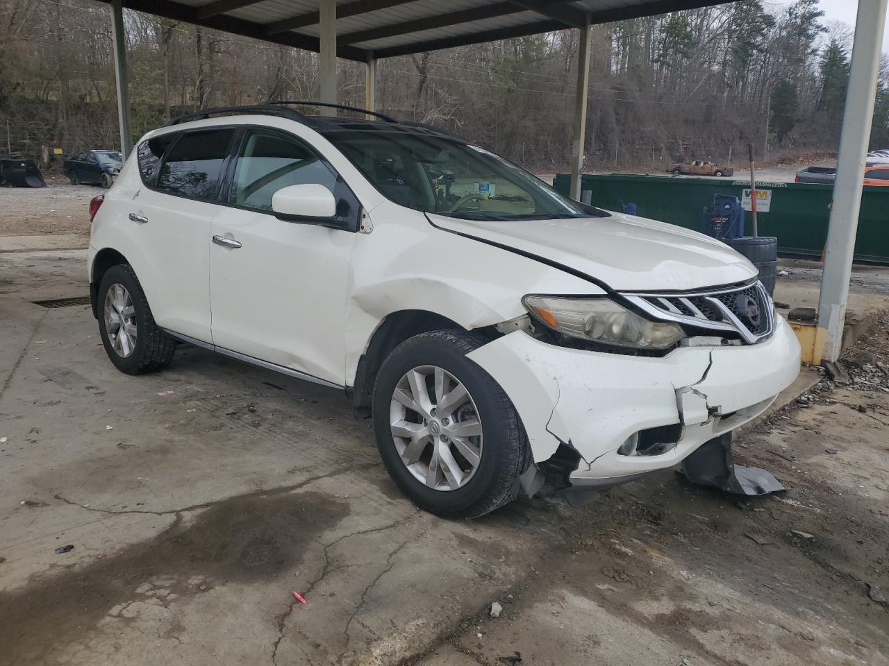 2012 Nissan Murano VIN JN8AZ1MU8CW101614 Copart auction photo, front end damage thumbnail 4