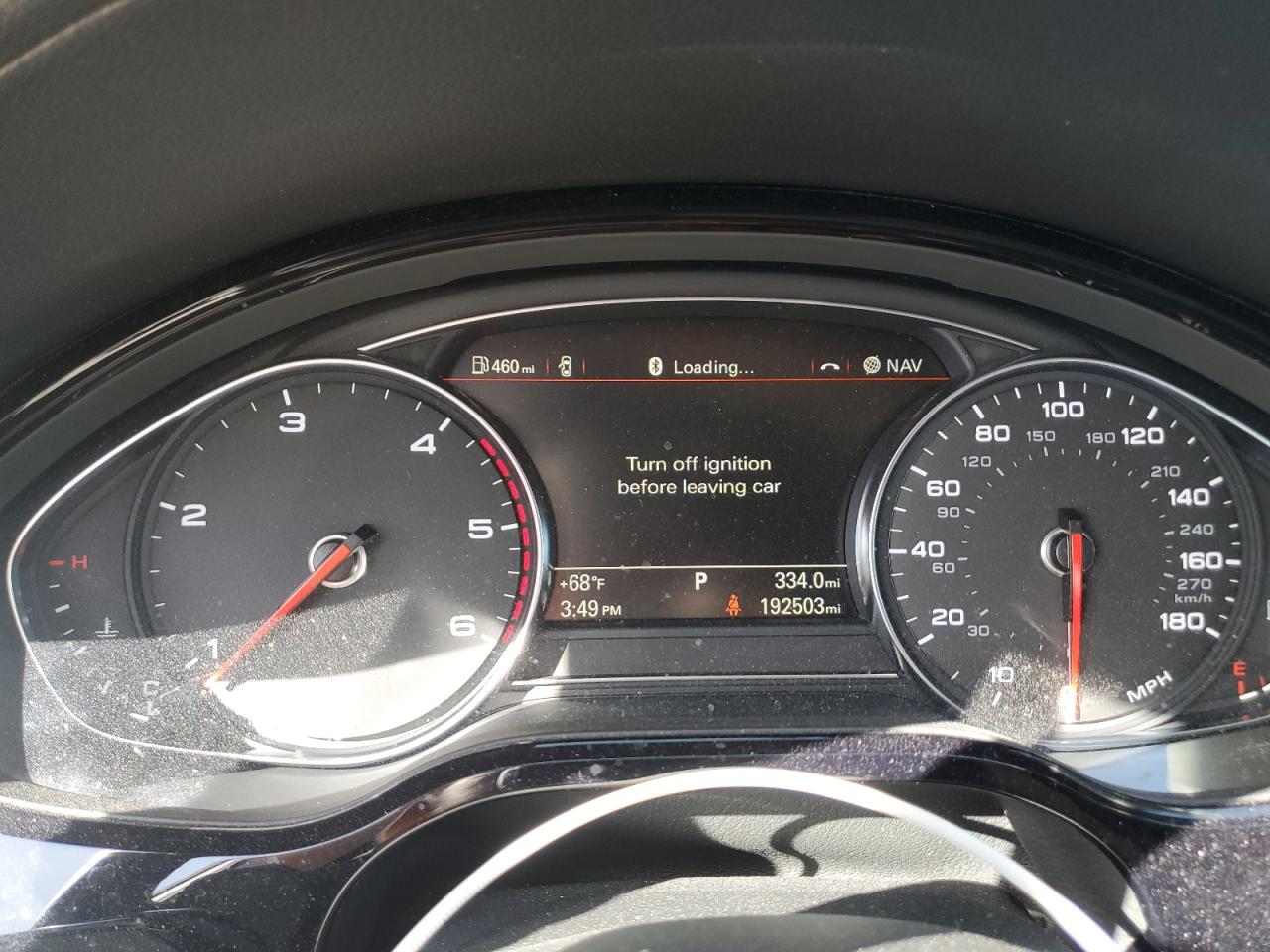 2014 Audi A8 VIN WAURMAFD8EN014277 Copart auction photo, side / front end damage thumbnail 9