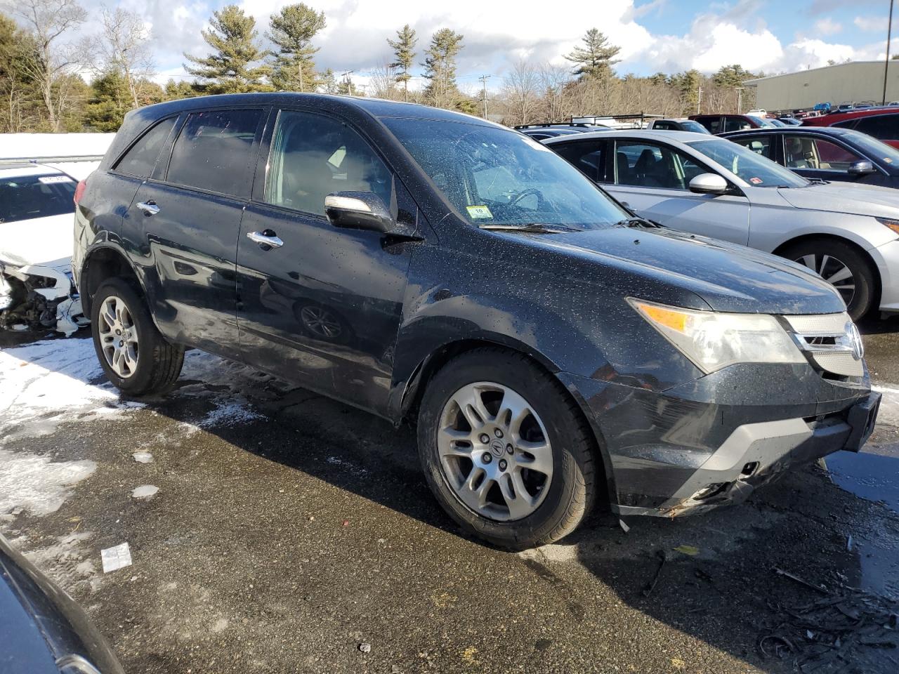 2008 Acura MDX VIN 2HNYD28238H533051 Copart auction photo, side / front end damage thumbnail 4