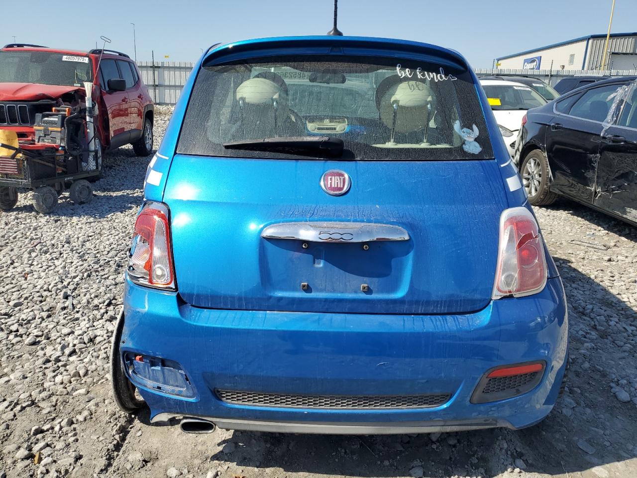 2015 Fiat 500 VIN 3C3CFFBR3FT560654 Copart auction photo, rear end damage thumbnail 6
