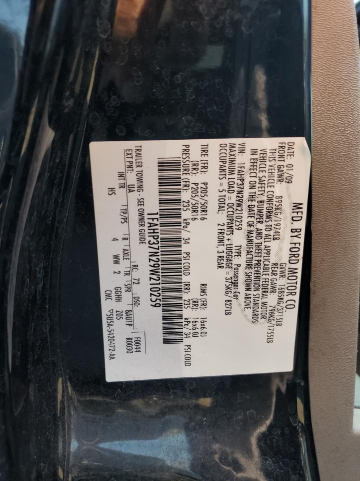2009 Ford Focus VIN 1FAHP37N29W210259 Copart auction photo, minor dent/scratches damage thumbnail 12
