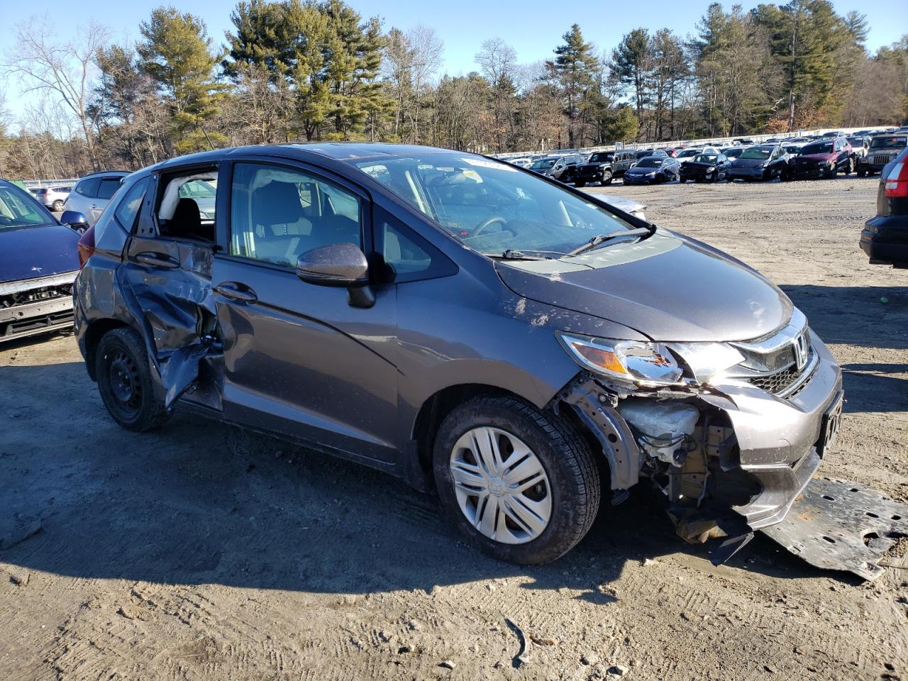 2019 Honda Fit VIN 3HGGK5H4XKM704236 Copart auction photo, side / front end damage thumbnail 4