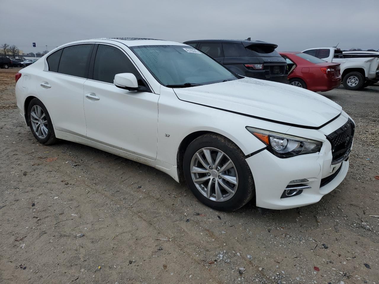 2014 Infiniti Q50 VIN JN1BV7AP5EM681841 Copart auction photo, front end damage thumbnail 4