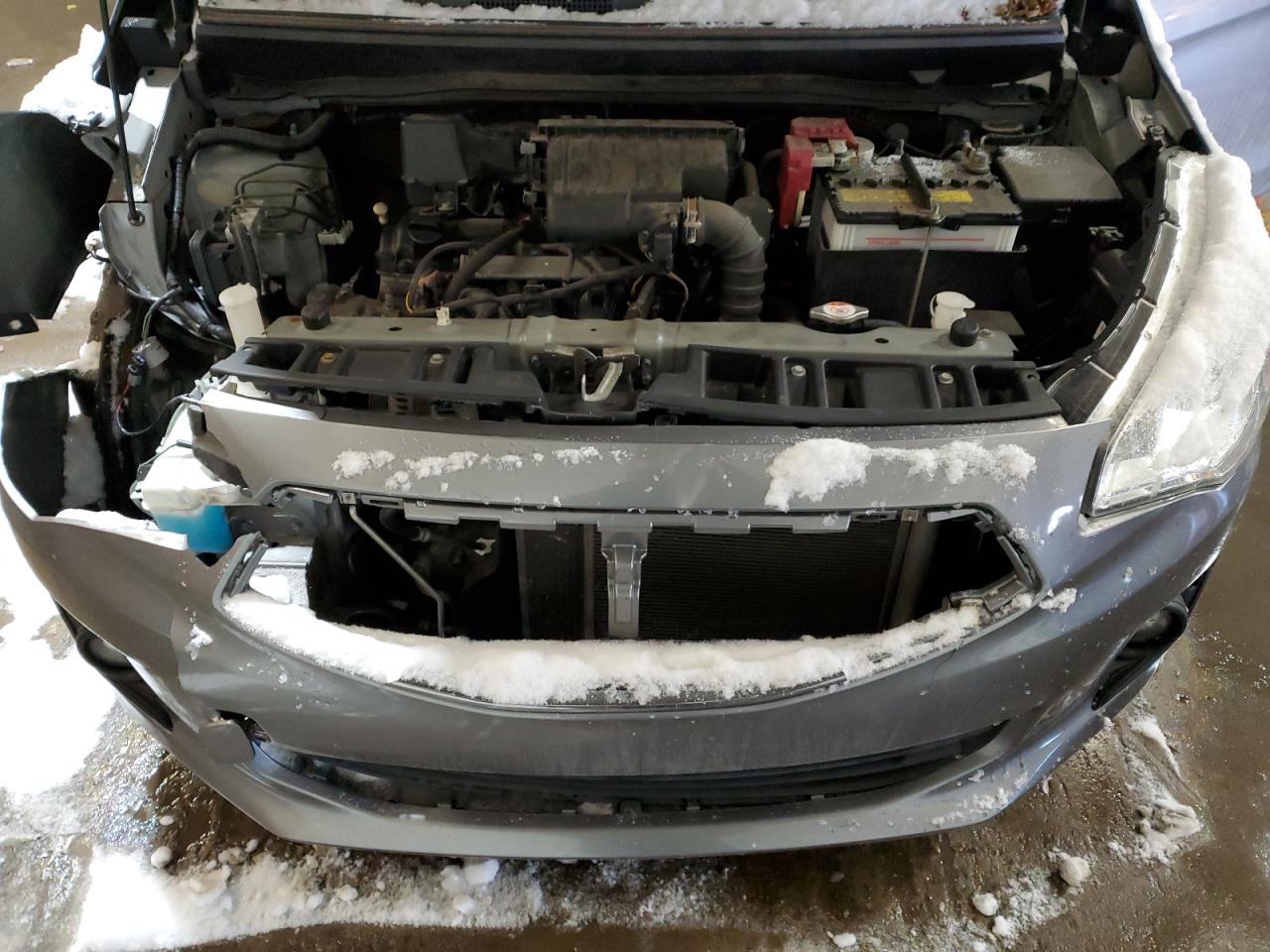 2019 Mitsubishi Mirage VIN ML32F3FJ5KHF13201 Copart auction photo, front end / side damage thumbnail 11