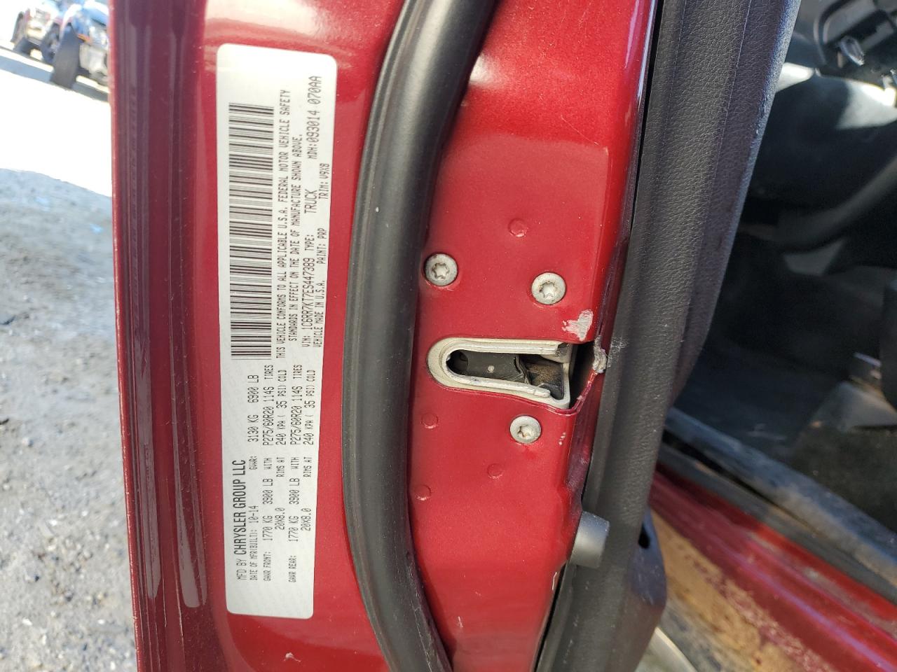 2014 RAM 1500 VIN 1C6RR7KT7ES447389 Copart auction photo, front end damage thumbnail 15