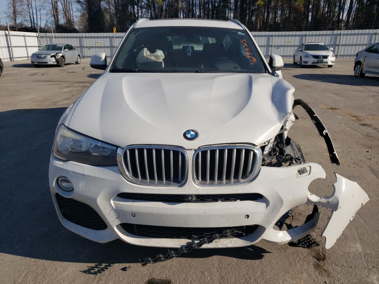 2017 BMW X3 VIN 5UXWX9C52H0D96110 Copart auction photo, front end damage thumbnail 5