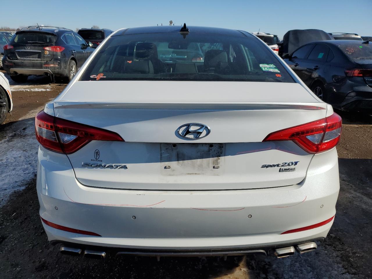 2015 Hyundai Sonata VIN 5NPE34ABXFH146700 Copart auction photo, front end damage thumbnail 6