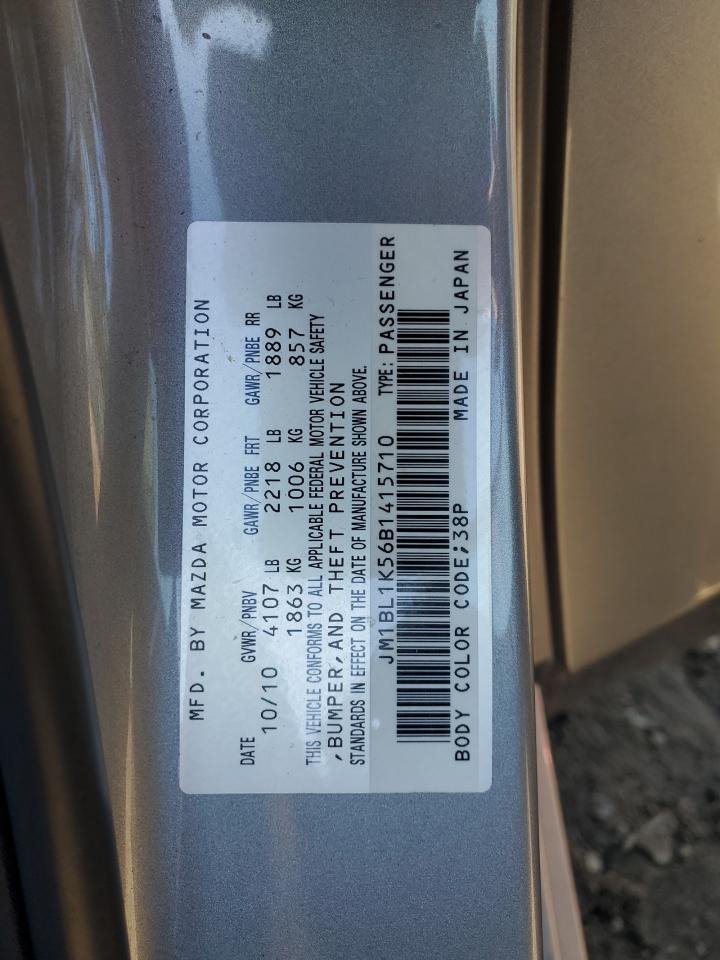 2011 Mazda 3 VIN JM1BL1K56B1415710 Copart auction photo, rear end damage thumbnail 13