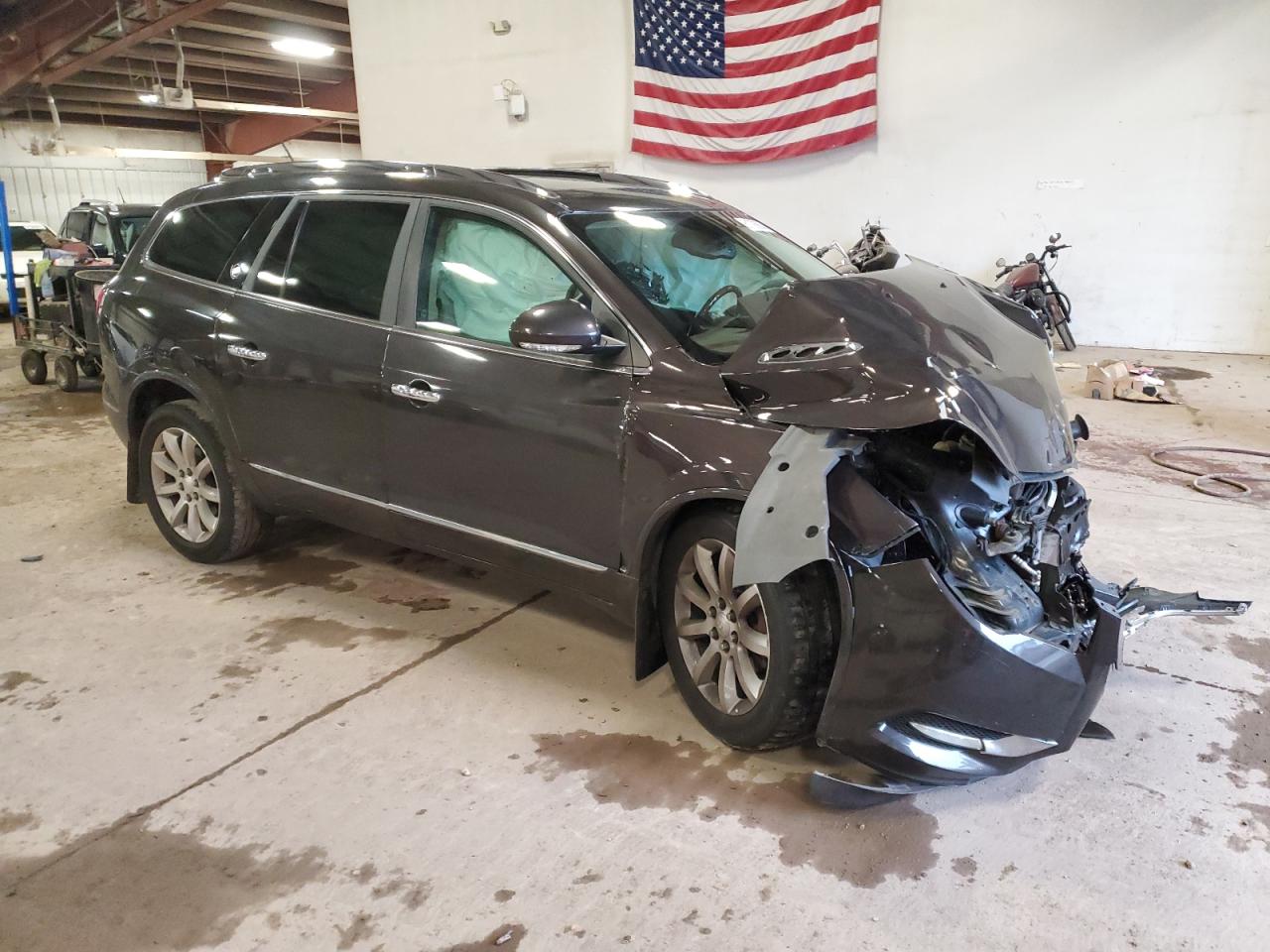 2013 Buick Enclave VIN 5GAKRCKDXDJ246555 Copart auction photo, front end / side damage thumbnail 4