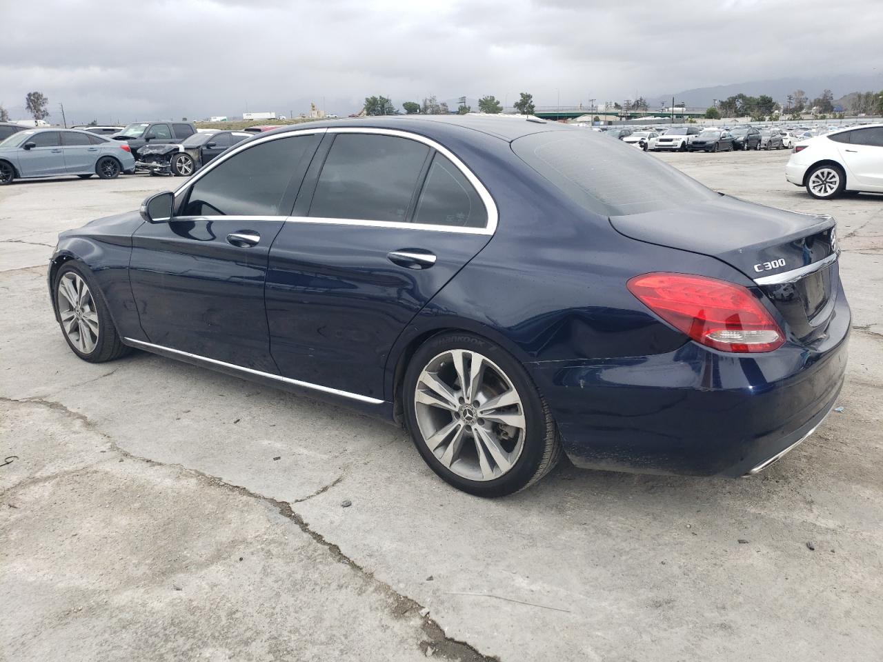 2018 Mercedes-Benz C-klasse VIN 55SWF4JB0JU267589 Copart auction photo, front end / rear end damage thumbnail 2