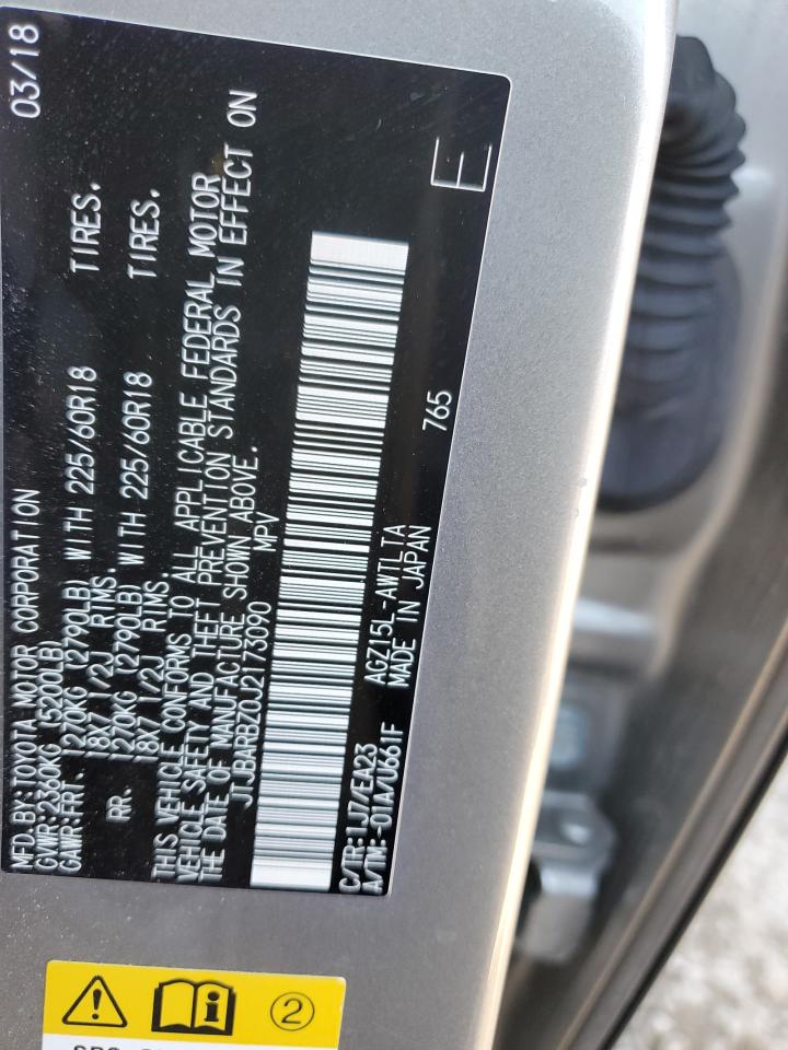 2018 Lexus NX VIN JTJBARBZ0J2173090 Copart auction photo, side / rear end damage thumbnail 14