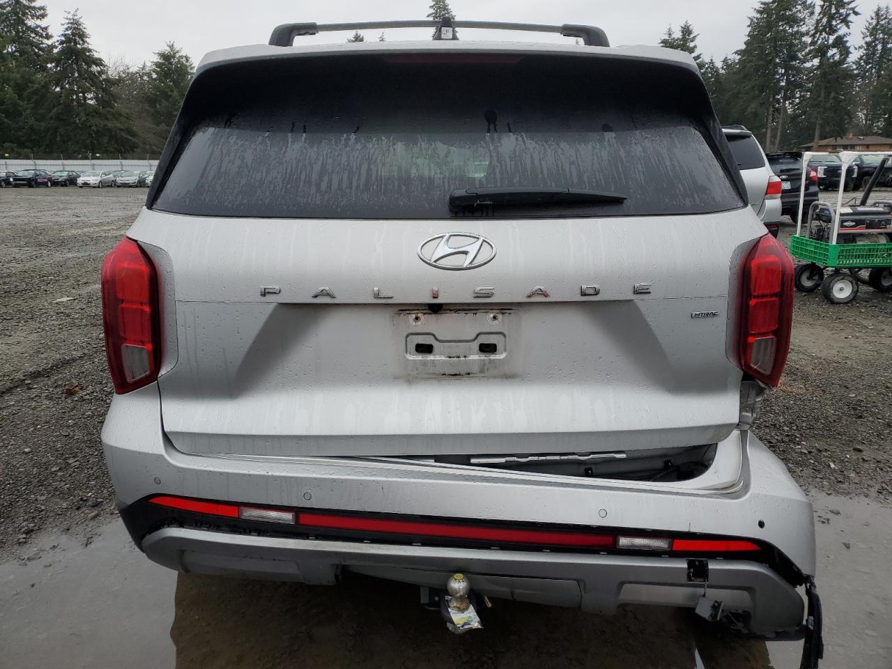 2023 Hyundai Palisade VIN KM8R2DGEXPU643674 Copart auction photo, rear end / side damage thumbnail 6