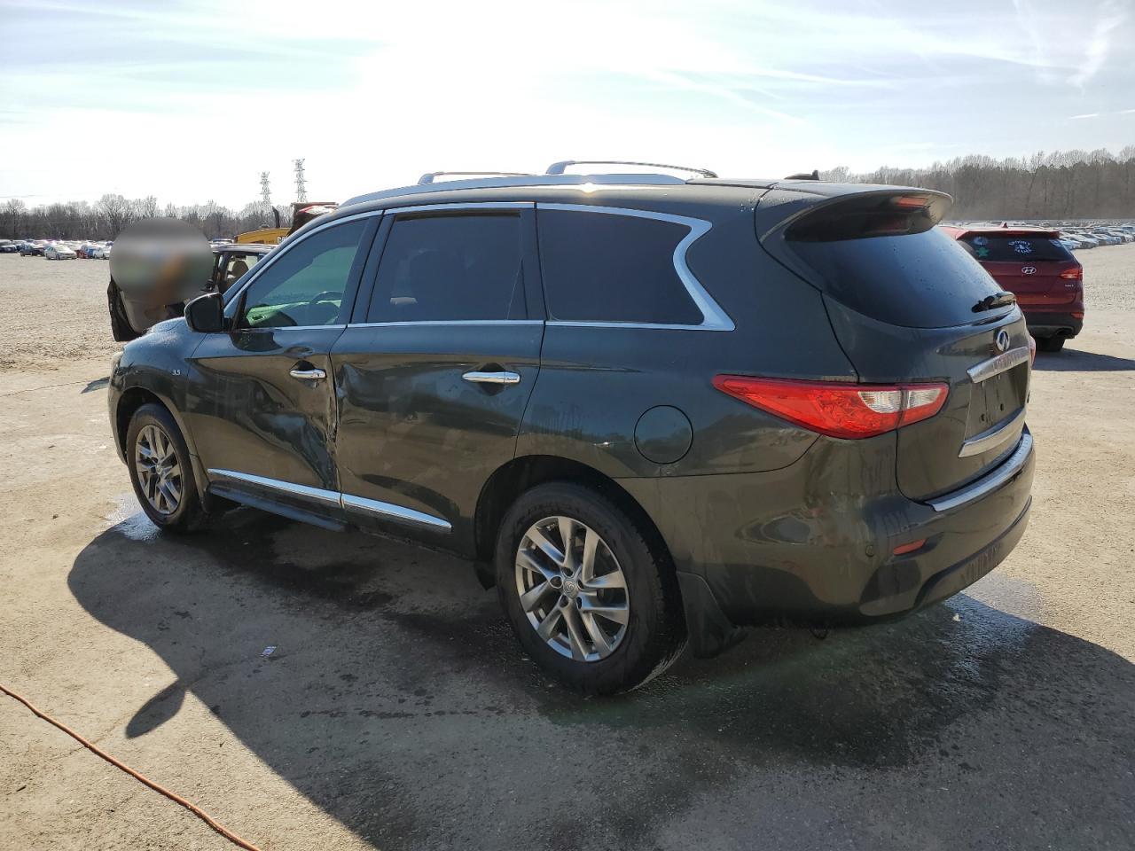 2014 Infiniti QX60 VIN 5N1AL0MN6EC515474 Copart auction photo, side damage thumbnail 2