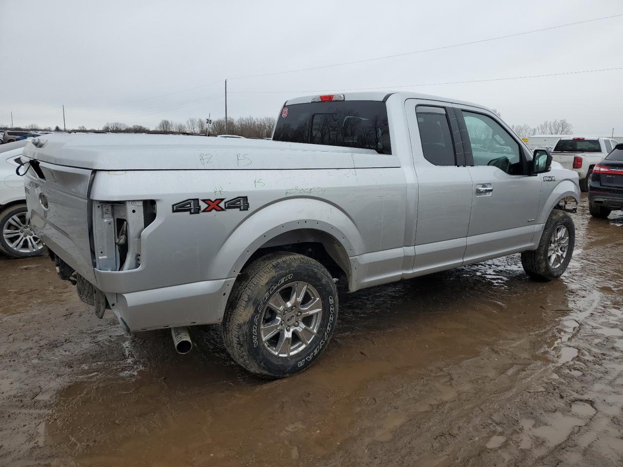 2017 Ford F-150 VIN 1FTEX1EP4HFB65507 Copart auction photo, vandalism / rejected repair damage thumbnail 3