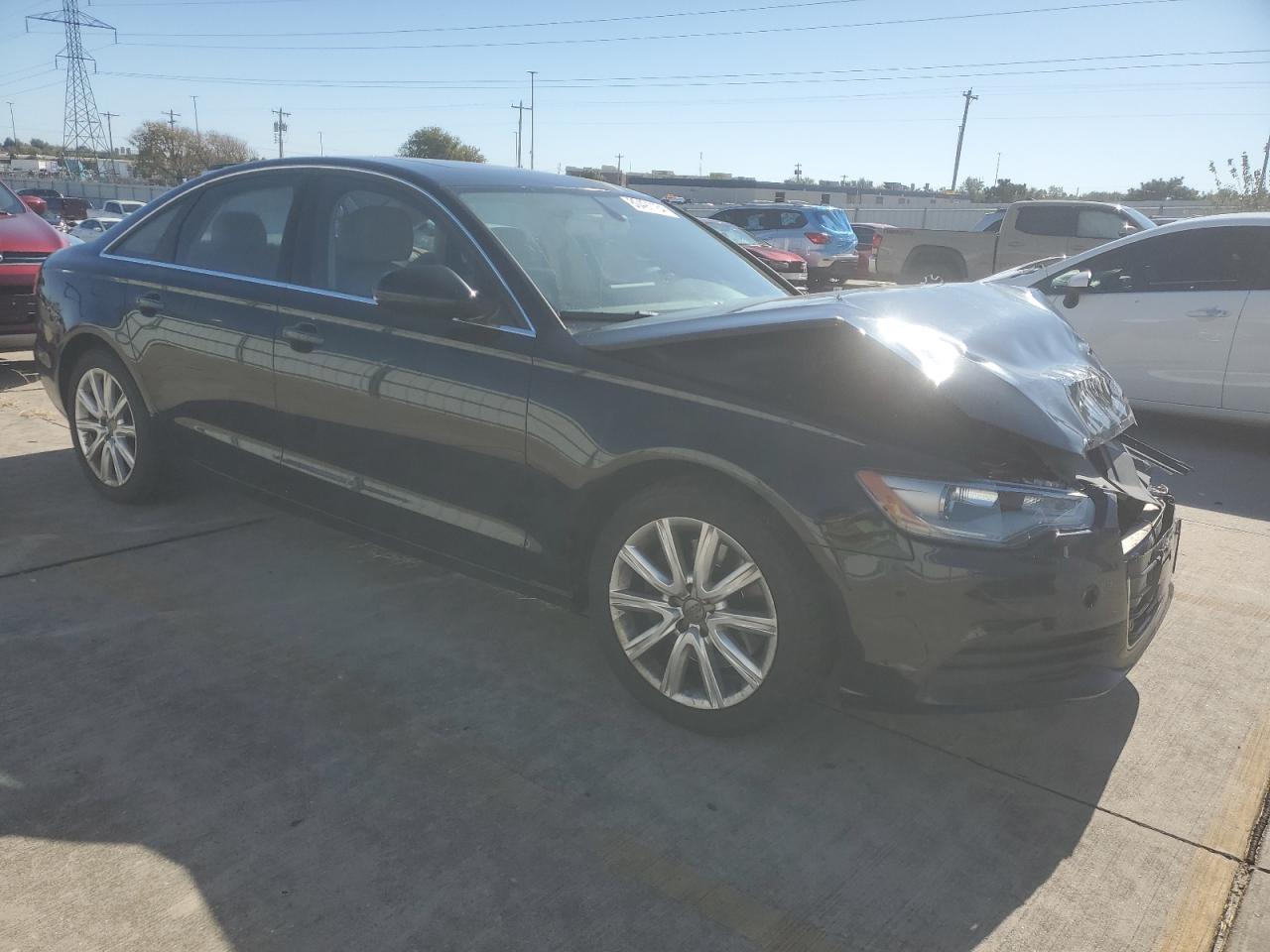 2014 Audi A6 VIN WAUGFAFC0EN144742 Copart auction photo, front end damage thumbnail 4