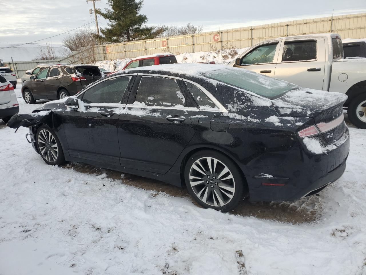 2020 Lincoln MKZ VIN 3LN6L5F99LR622374 Copart auction photo, side / front end damage thumbnail 2