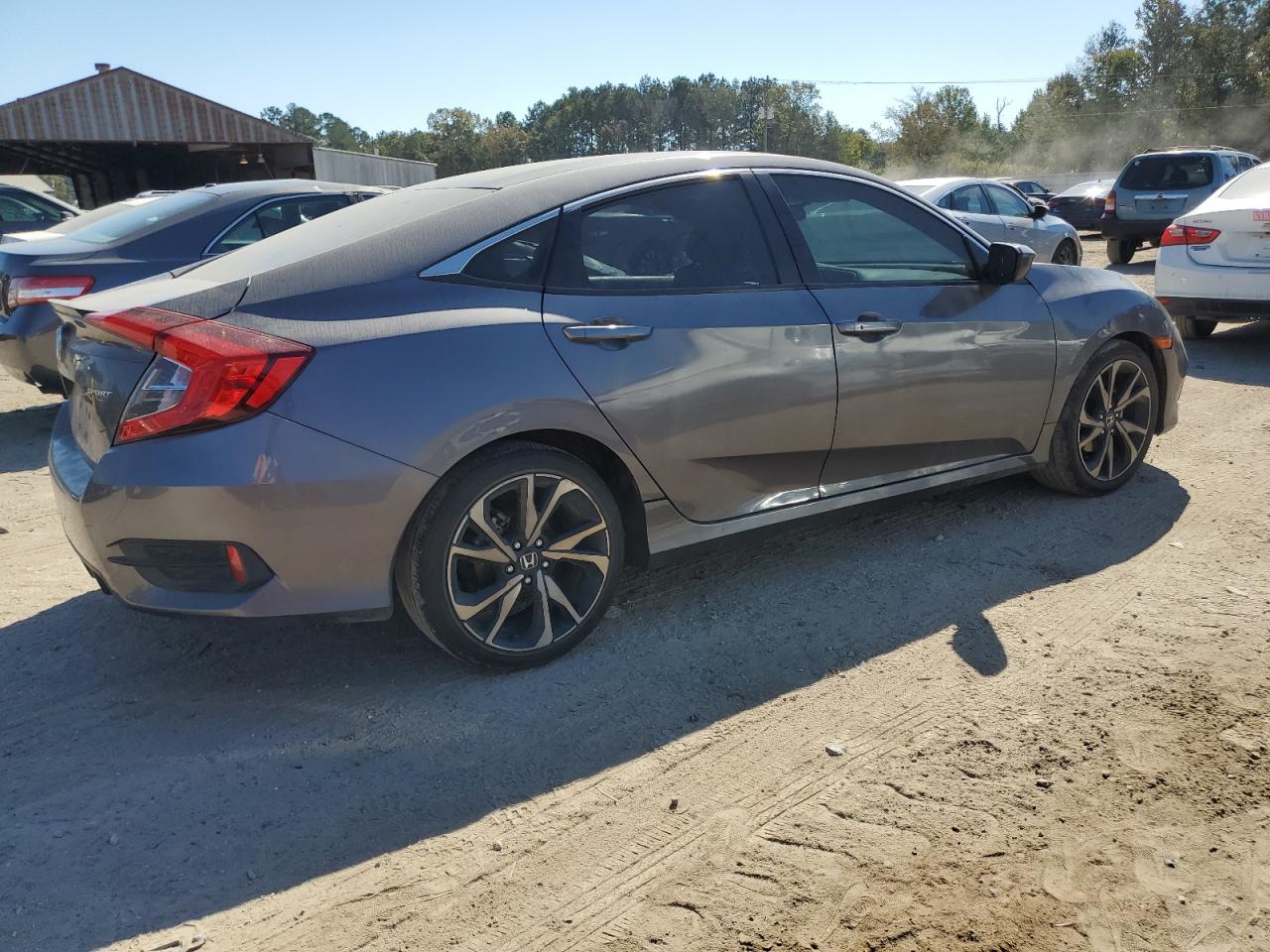 2021 Honda Civic VIN 19XFC2F83ME202600 Copart auction photo, vandalism damage thumbnail 3