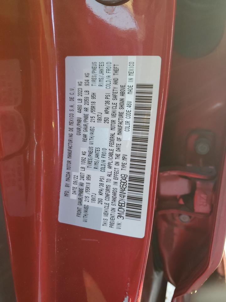 2022 Mazda CX-30 VIN 3MVDMBDY4NM459049 Copart auction photo, side damage thumbnail 14
