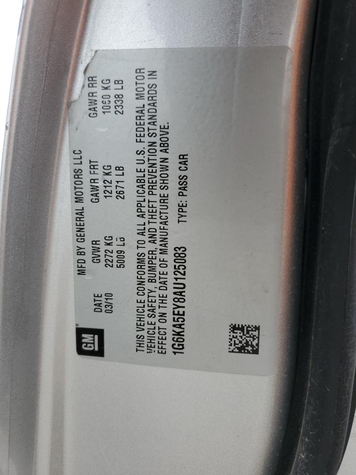 2010 Cadillac DTS VIN 1G6KA5EY8AU125083 Copart auction photo, front end damage thumbnail 12