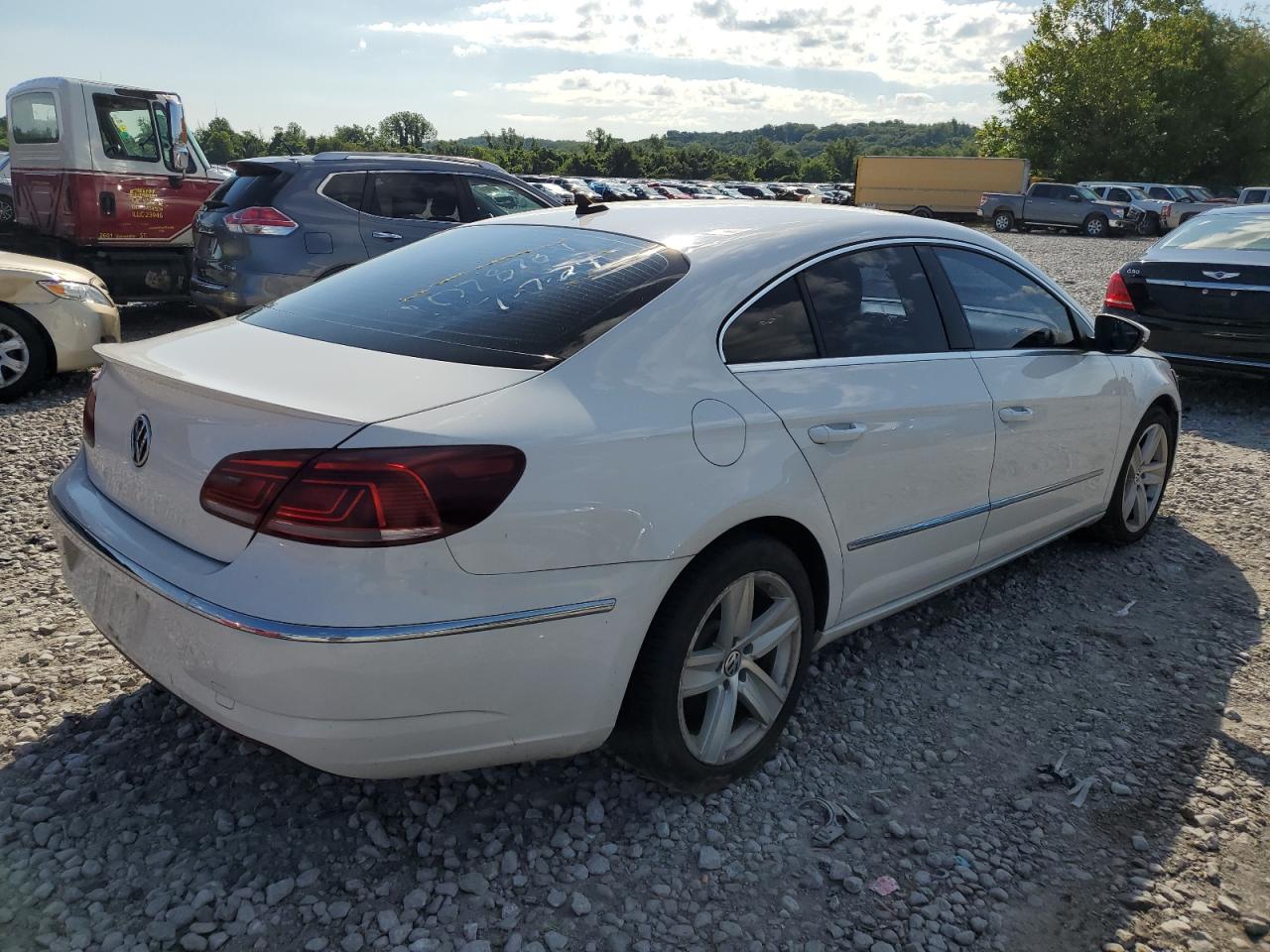 2013 Volkswagen Passat CC VIN WVWBP7AN7DE552661 Copart auction photo, front end / side damage thumbnail 3