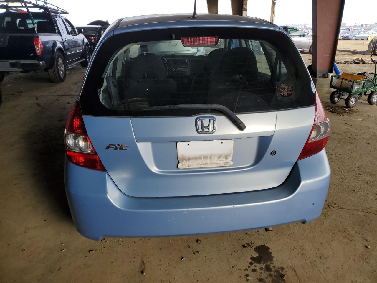 2008 Honda Fit VIN JHMGD38418S043871 Copart auction photo, side damage thumbnail 6