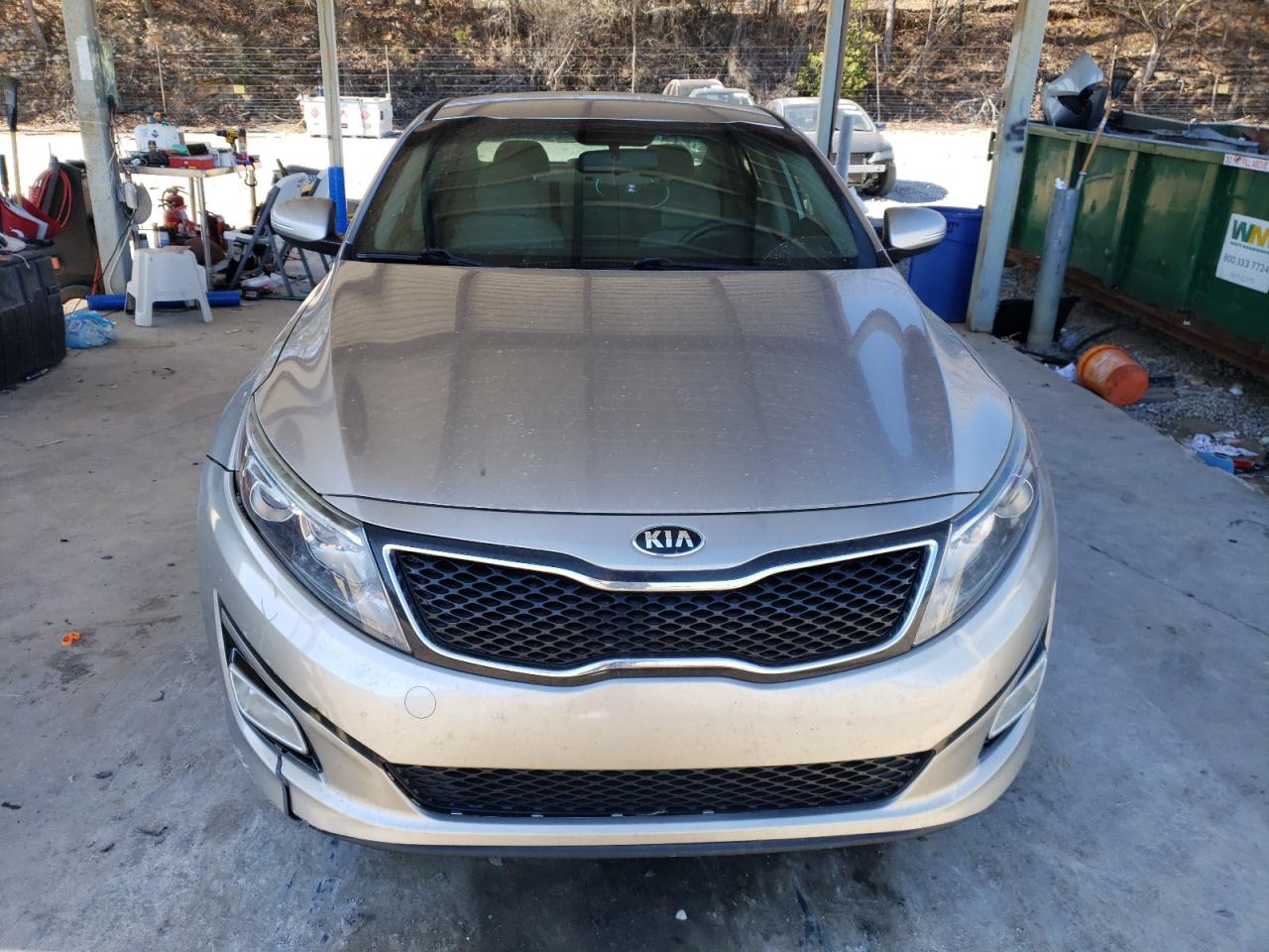 2015 KIA Optima VIN KNAGM4A74F5556424 Copart auction photo, front end damage thumbnail 5