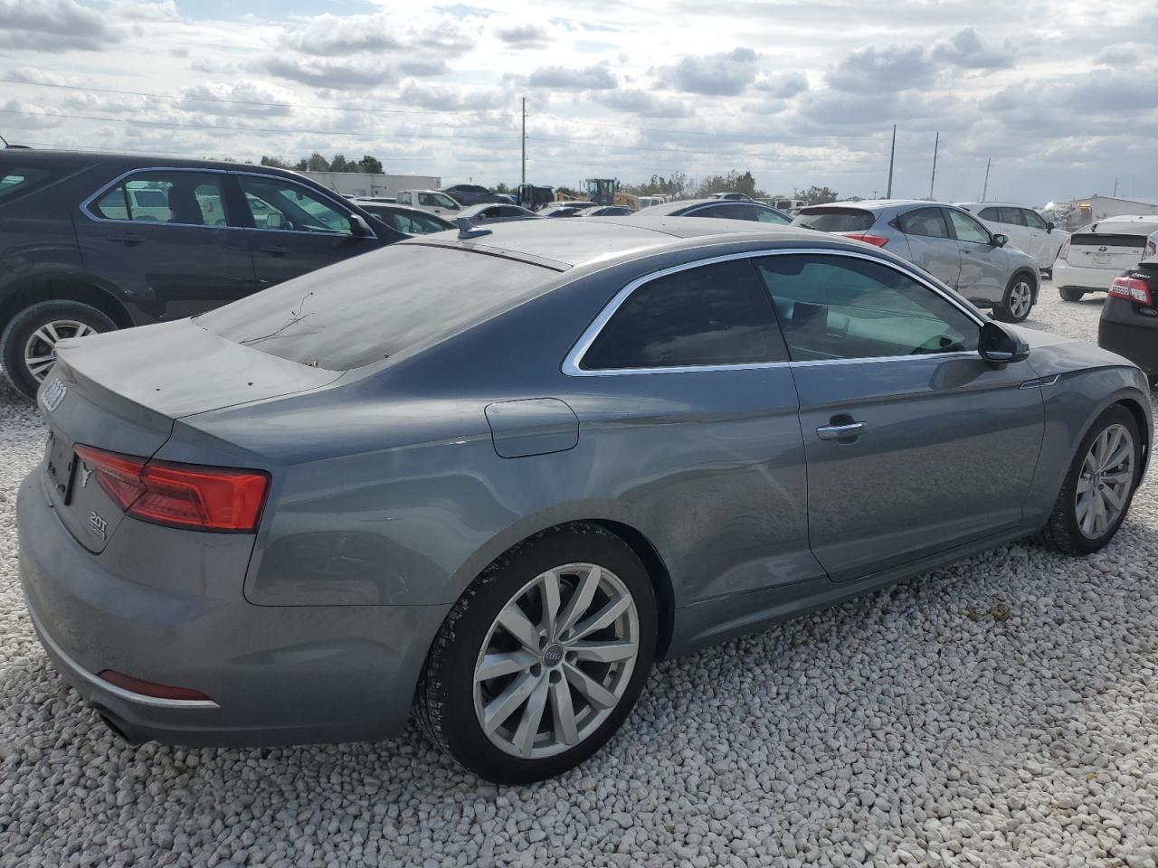 2018 Audi A5 VIN WAUNNAF54JA003363 Copart auction photo, side damage thumbnail 3