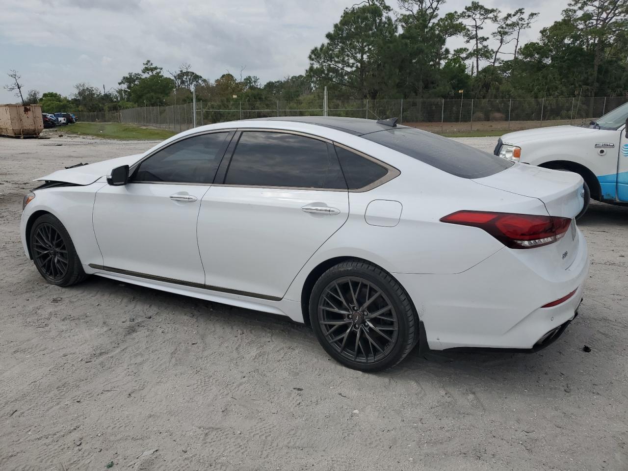 2019 Genesis G80 VIN KMHGN4JE9KU288786 Copart auction photo, front end damage thumbnail 2