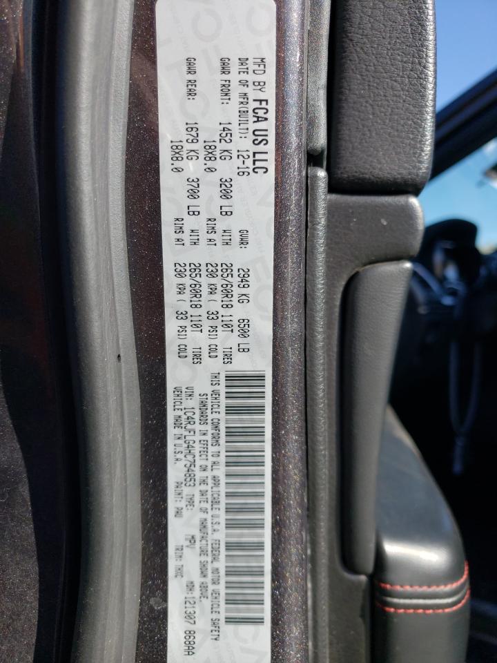 2017 Jeep Grand Cherokee VIN 1C4RJFLG4HC754853 Copart auction photo, side / rear end damage thumbnail 13