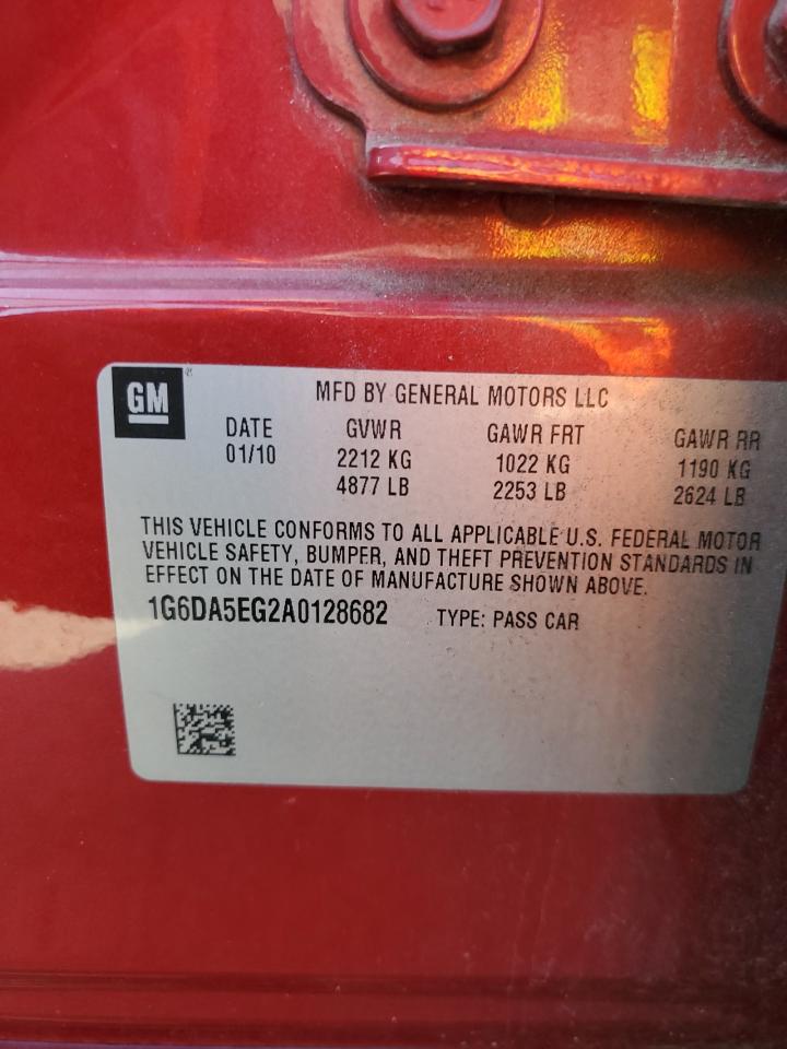 2010 Cadillac CTS VIN 1G6DA5EG2A0128682 Copart auction photo, front end damage thumbnail 13