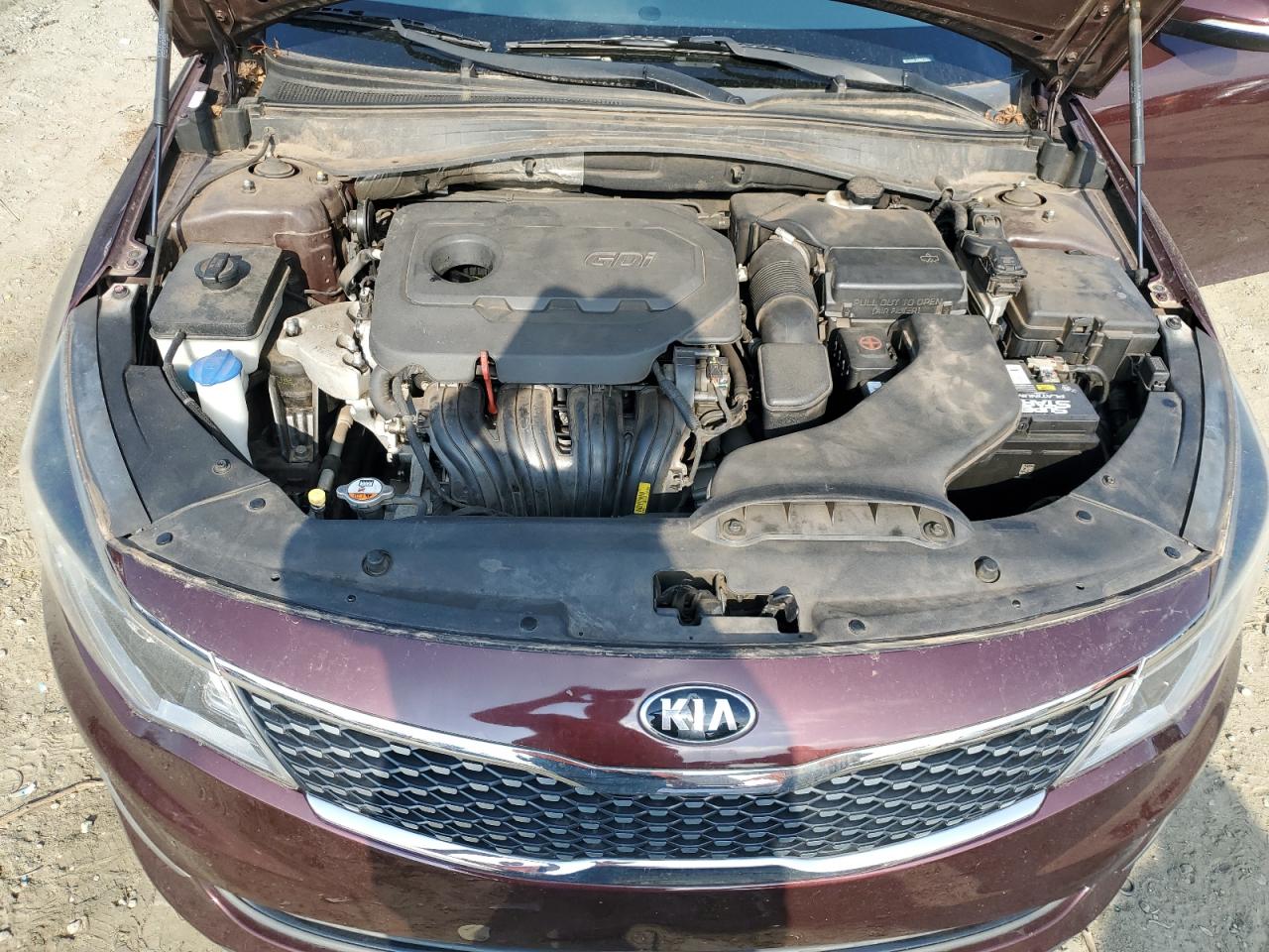 2016 KIA Optima VIN 5XXGU4L39GG002502 Copart auction photo, undercarriage damage thumbnail 12