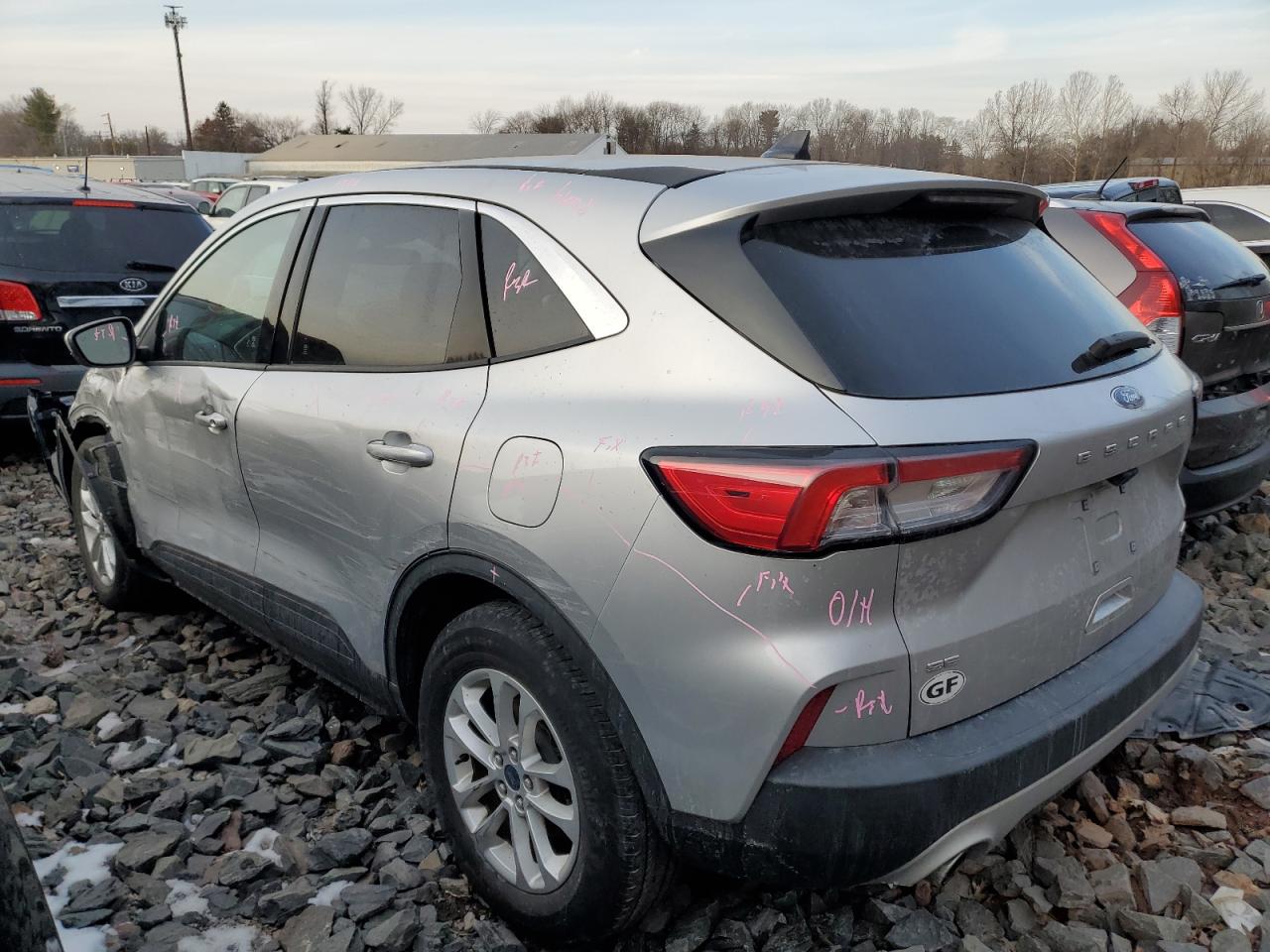 2020 Ford Escape VIN 1FMCU9G60LUA65990 Copart auction photo, front end / side damage thumbnail 2
