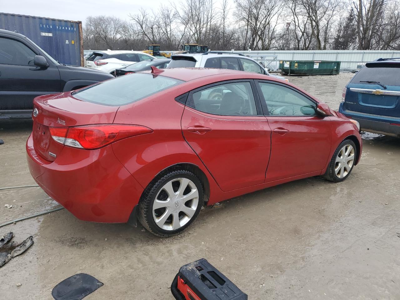 2013 Hyundai Elantra VIN KMHDH4AEXDU637225 Copart auction photo, front end damage thumbnail 3