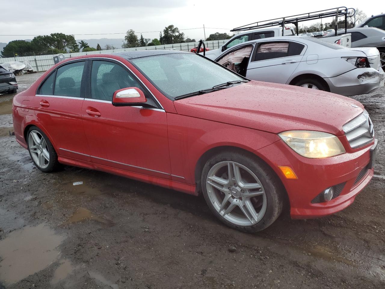 2009 Mercedes-Benz C-klasse VIN WDDGF54X09R080366 Copart auction photo, rear end damage thumbnail 4