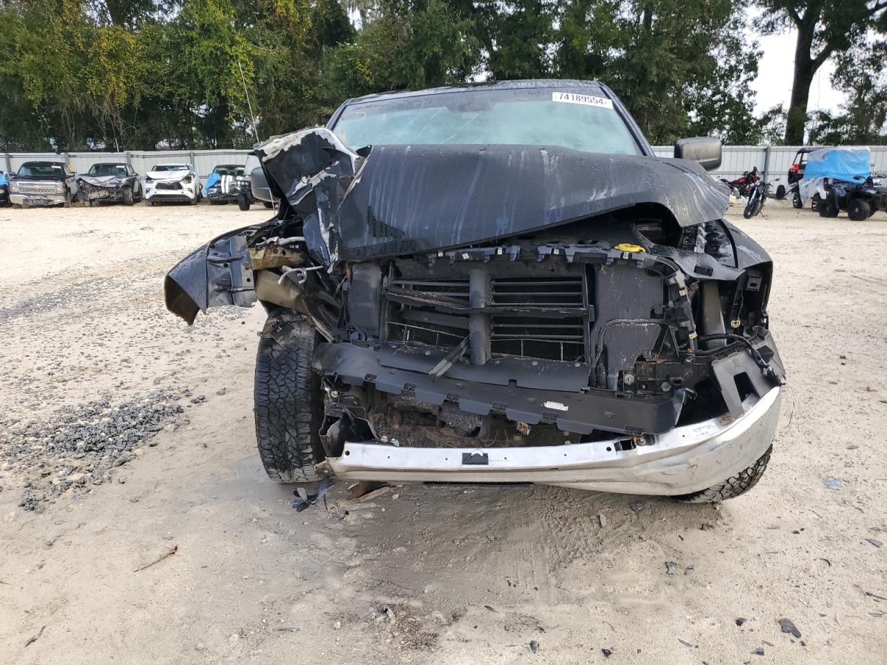 2014 RAM 1500 VIN 1C6RR7LT9ES351102 Copart auction photo, front end / side damage thumbnail 5