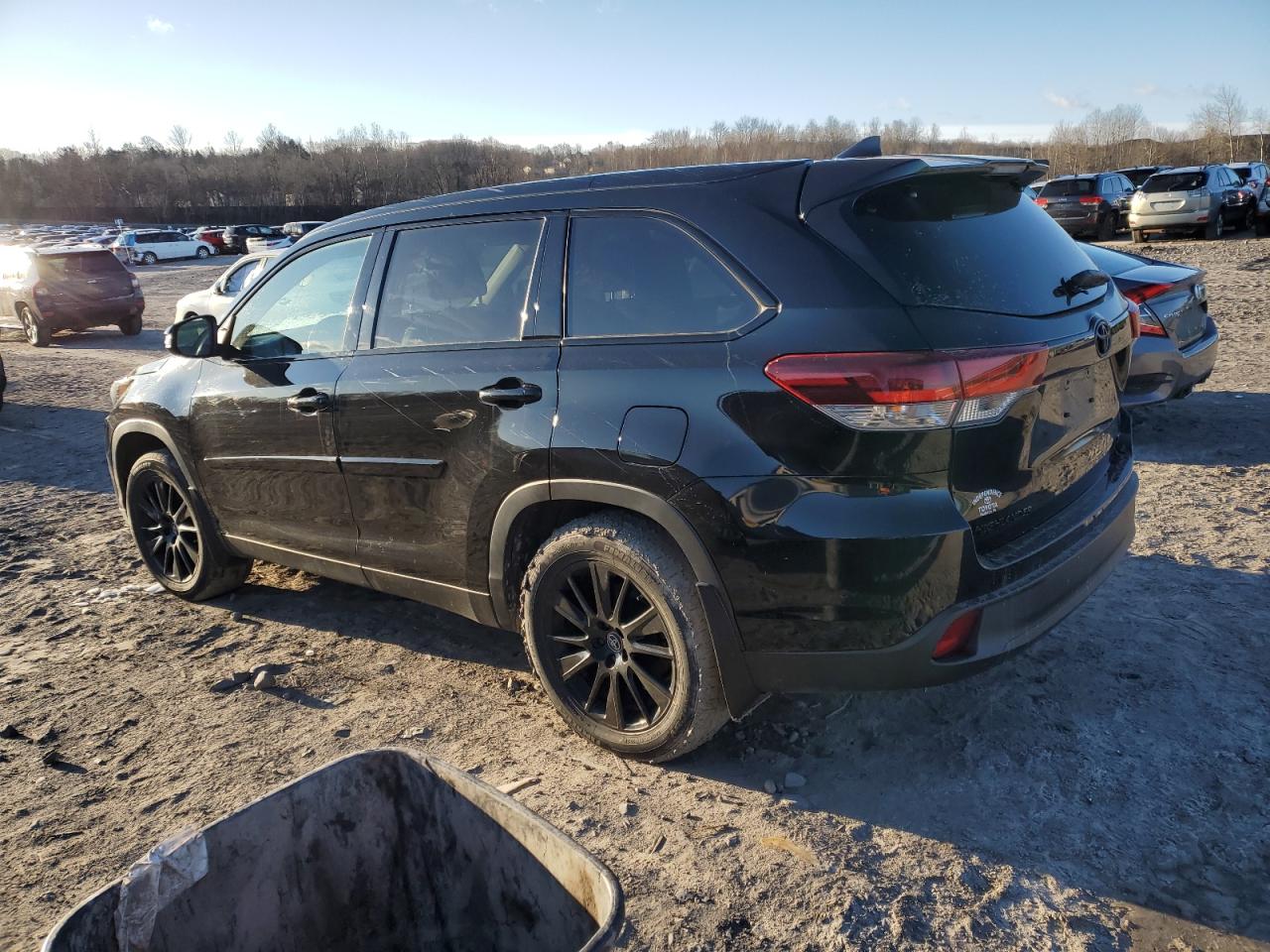 2019 Toyota Highlander VIN 5TDJZRFH4KS983826 Copart auction photo, side damage thumbnail 2