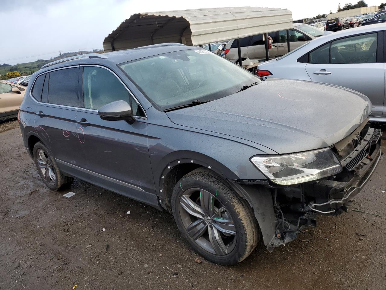 2020 Volkswagen Tiguan VIN 3VV3B7AX9LM032928 Copart auction photo, front end / side damage thumbnail 4