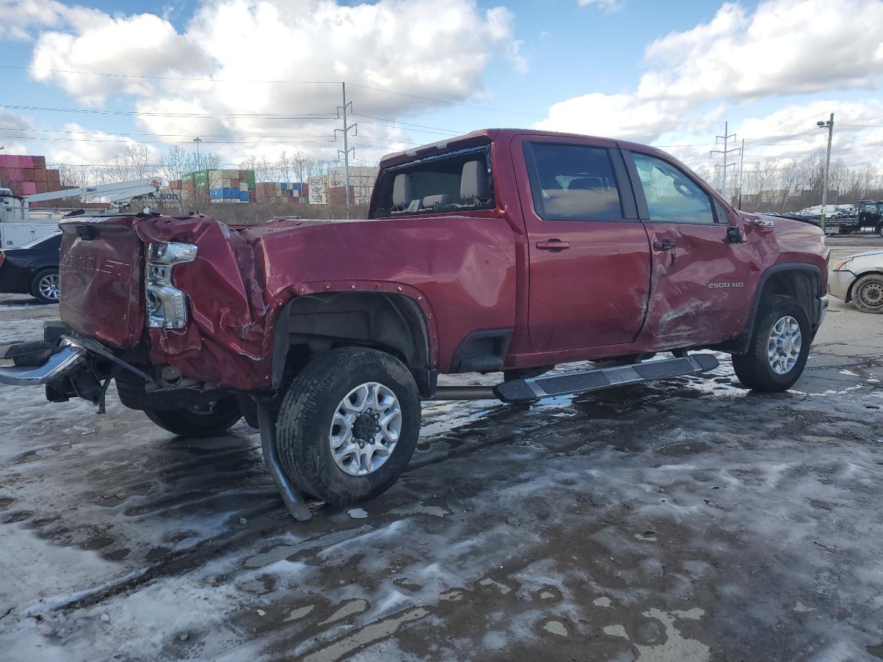 2021 Chevrolet Silverado VIN 1GC4YNE75MF262743 Copart auction photo, all over damage thumbnail 3