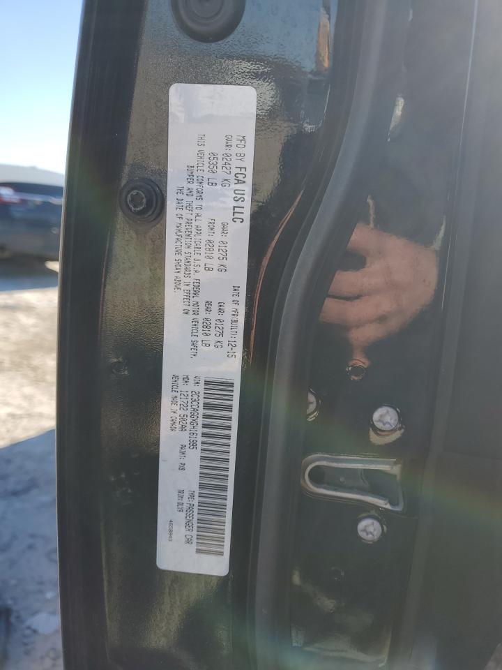 2016 Chrysler 300 VIN 2C3CCAGGXGH161995 Copart auction photo, front end damage thumbnail 14