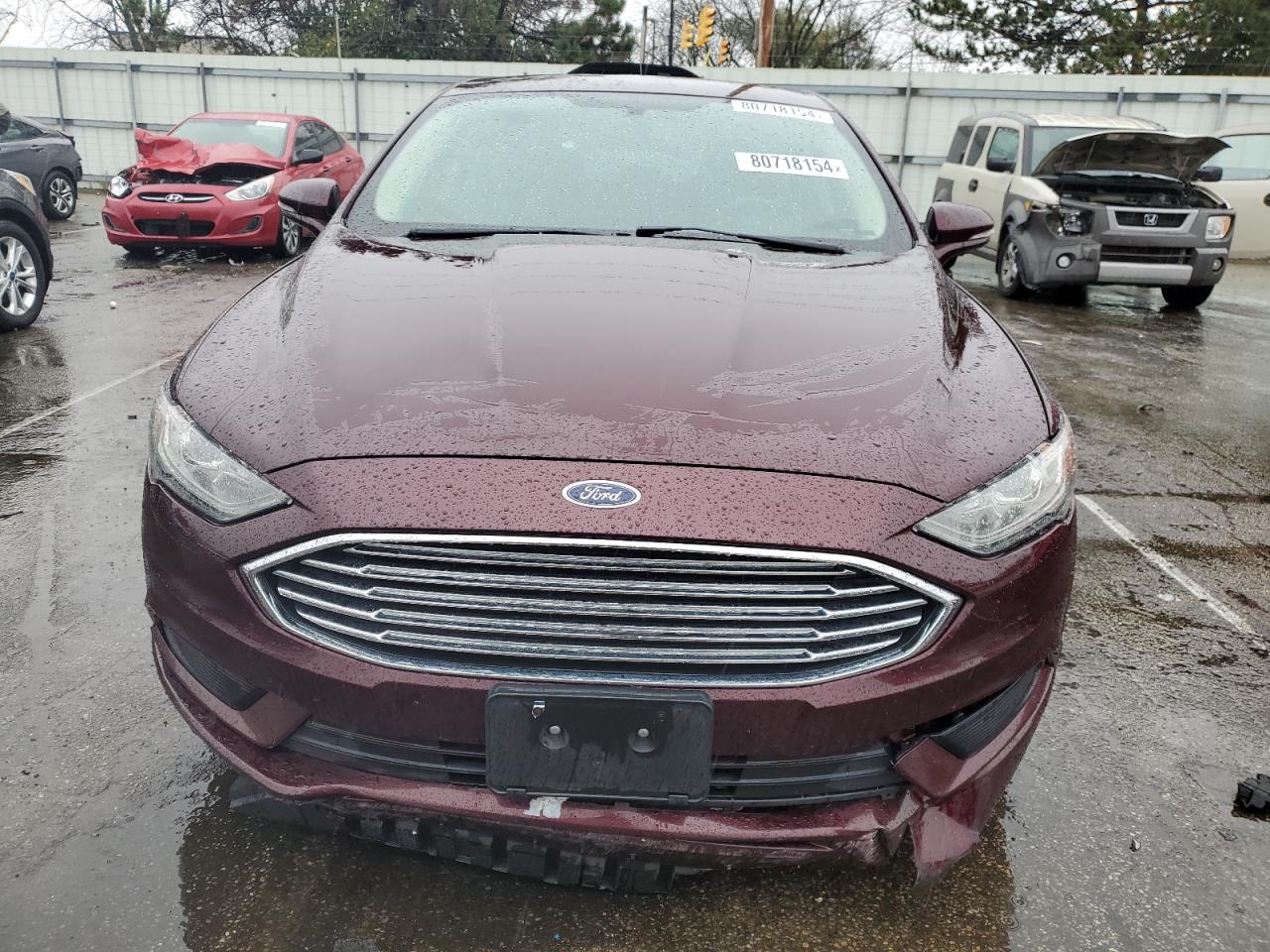2017 Ford Fusion VIN 3FA6P0HD5HR245407 Copart auction photo, rear end / side damage thumbnail 5
