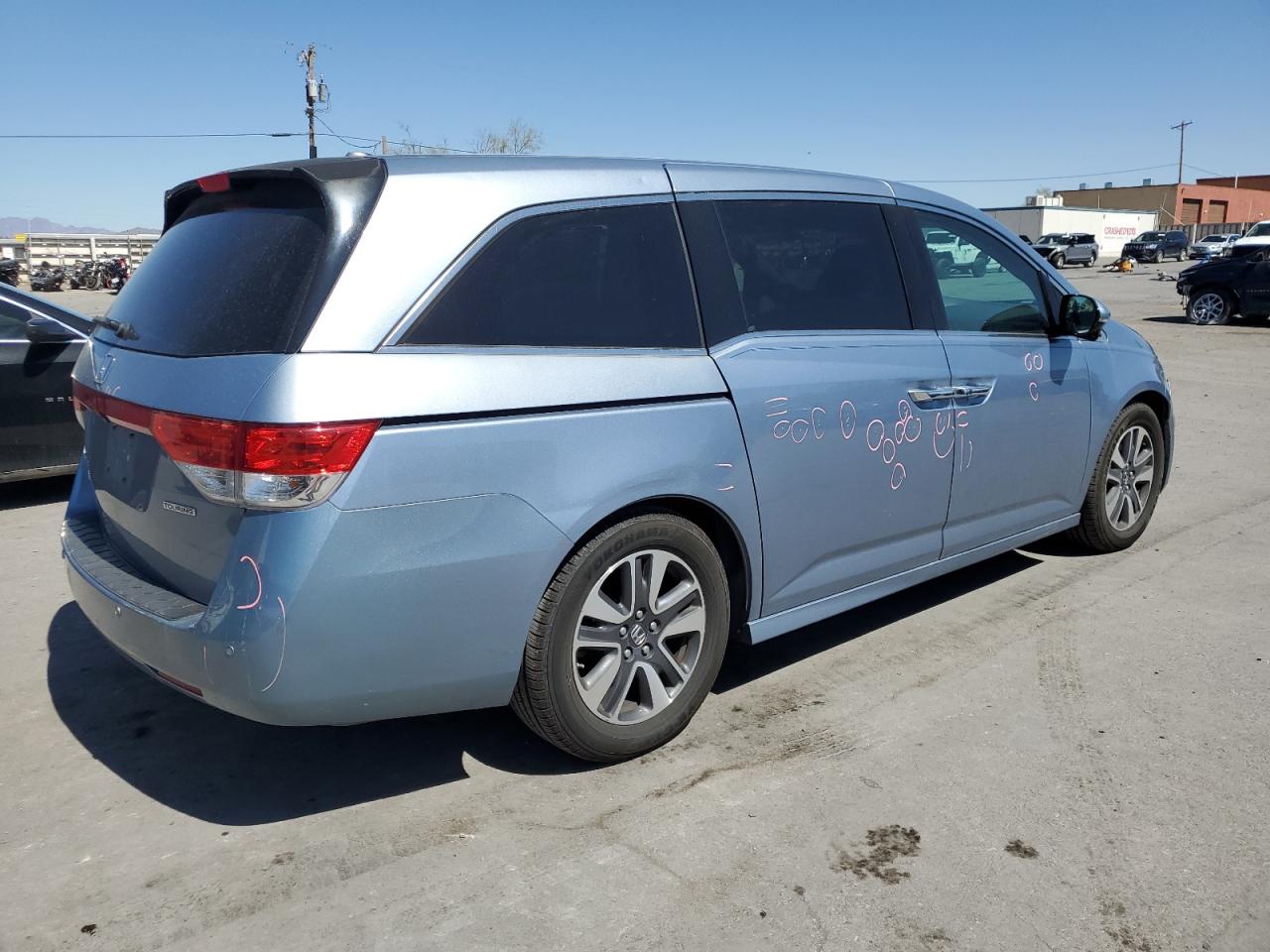 2014 Honda Odyssey VIN 5FNRL5H93EB077405 Copart auction photo, front end damage thumbnail 3