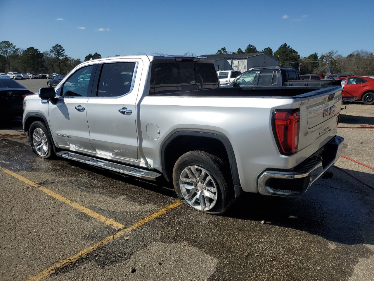2020 GMC Sierra VIN 3GTP8DED8LG271558 Copart auction photo, side damage thumbnail 2