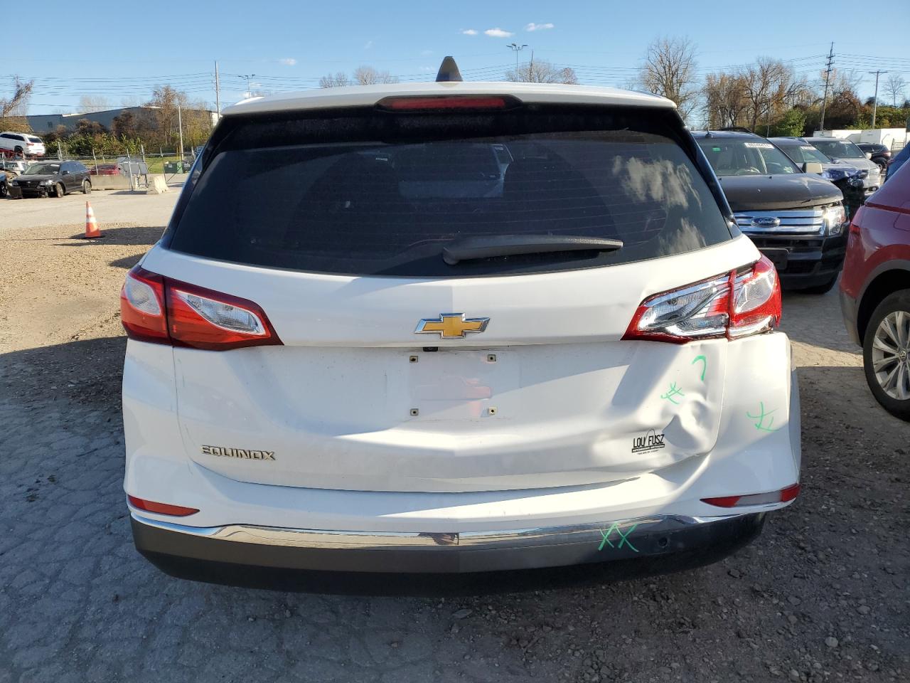 2018 Chevrolet Equinox VIN 2GNAXHEV0J6153531 Copart auction photo, rear end damage thumbnail 6