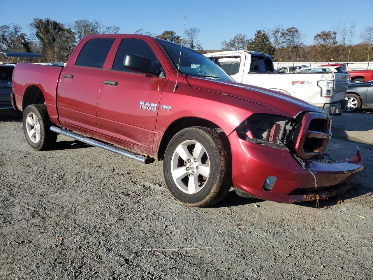 2014 RAM 1500 VIN 1C6RR7KT7ES447389 Copart auction photo, front end damage thumbnail 4