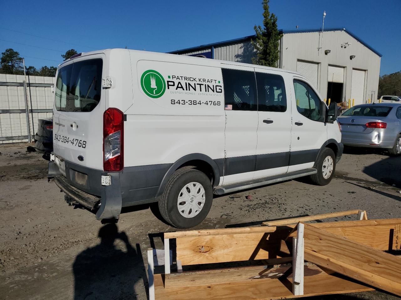 2018 Ford Transit VIN 1FTYR1ZM2JKA65233 Copart auction photo, rear end damage thumbnail 3