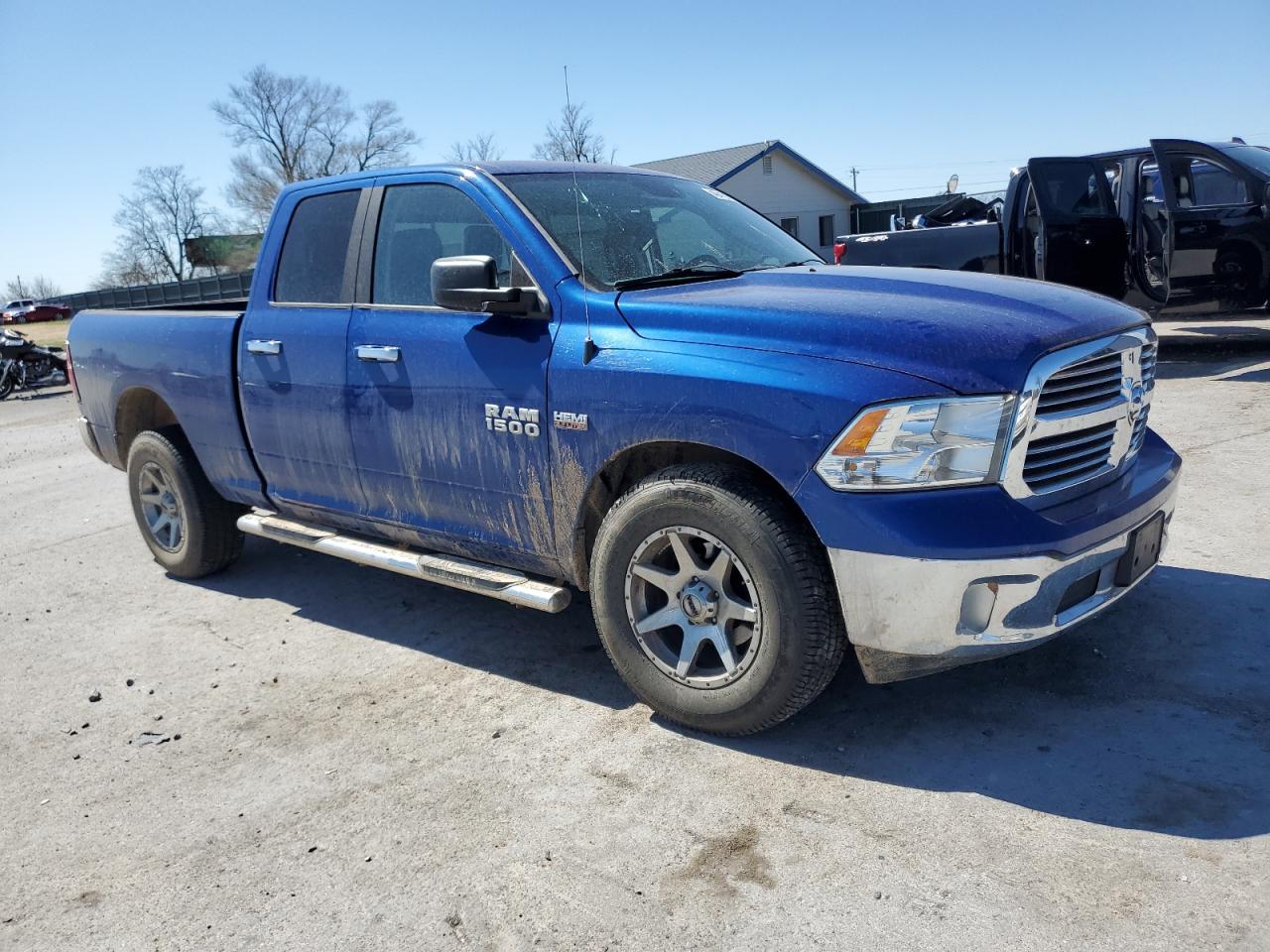 2014 RAM 1500 VIN 1C6RR7GT2ES352263 Copart auction photo, side / front end damage thumbnail 4