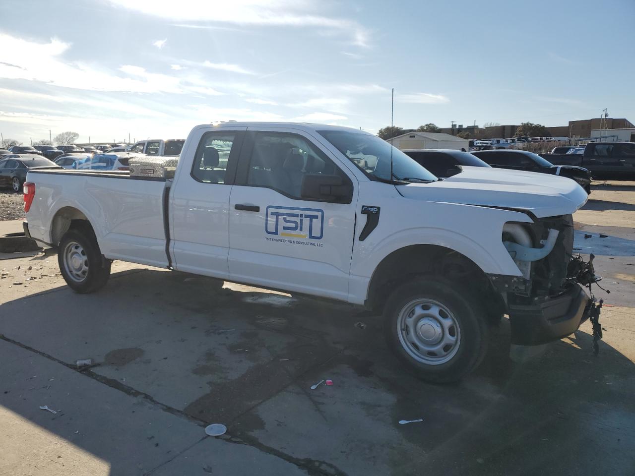 2022 Ford F-150 VIN 1FTEX1CP3NKD27763 Copart auction photo, all over / undercarriage damage thumbnail 4